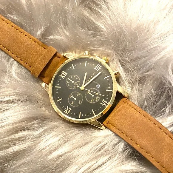 Brown Men’s Watch and Bracelet Set - Picture 6 of 10